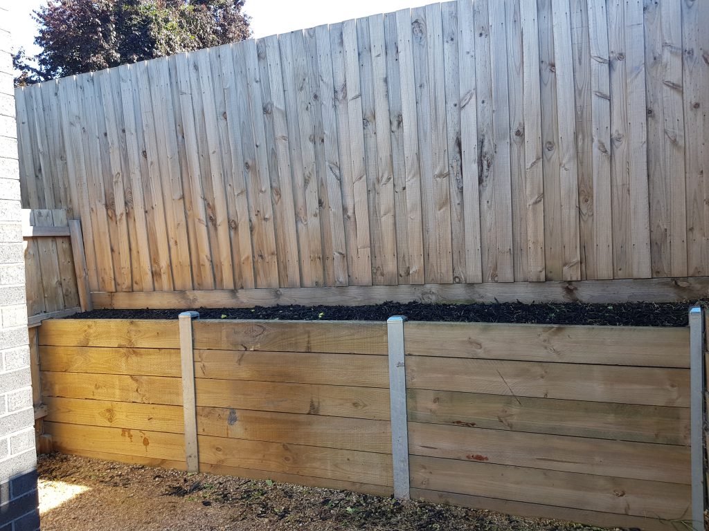 Fence and Raised Flower Beds